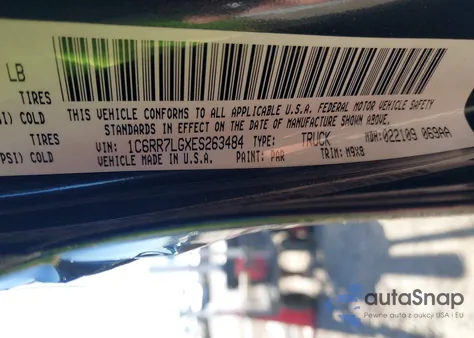 2014 Ram 1500 Big Horn from USA, damaged, VIN 1C6RR7LGXES263484